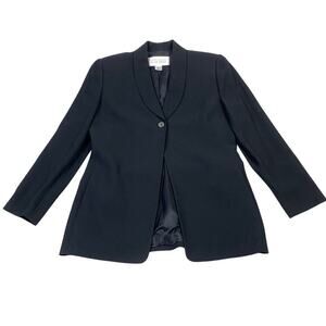 Linda Allard Ellen Tracy Black Tailored Blazer Size 10 Office Professional